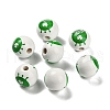 St. Patrick's Day Series Printed Schima Wood European Beads WOOD-V002-01H-1