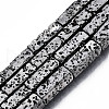 Electroplated Natural Lava Rock Beads Strands G-T114-63-2