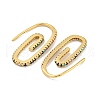 Rack Plating Brass Micro Pave Clear Cubic Zirconia Dangle Earring EJEW-C102-04G-02-2