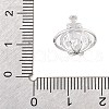 Brass Micro Pave Clear Cubic Zirconia Charms KK-K371-32P-3
