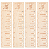 Wood Temperature Blanket Reusable Color Chart AJEW-WH0007-08-1