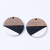 Resin & Walnut Wood Pendants RESI-N025-005A-B01-2