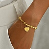 Stainless Steel Heart with Saint Benedict Charm Bracelets WP9367-3-2