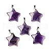 Natural Amethyst Pendants G-I319-04P-05-1