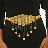Luxurious Elegant Zinc Alloy & Brass Material Floral Tassel Coin Pendant Waist Chains for Women ZU0356-1