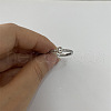 Brass Micro Pave Clear Cubic Zirconia Finger Rings FS-WGE303B-14-1