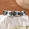 Great Valentines Day Gifts for Boyfriend 304 Stainless Steel Silicone Bracelets BJEW-I129-B-3