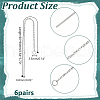 6 Pairs 304 Stainless Steel Earring Findings STAS-LP0001-15-2
