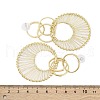 Alloy & Iron Dangle Stud Earrings EJEW-M075-06G-3
