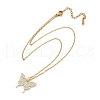 Brass Micro Pave Clear Cubic Zirconia Pendant Neckalces for Women NJEW-C076-19G-4