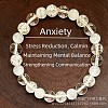 Round Natural Quartz Crystal & Glass Beads Stretch Bracelets for Girl Women FS-WGE0C43-07-1