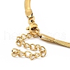 Crystal Rhinestone Dollar Sign Pendant Necklace with Herringbone Chains NJEW-I116-03G-4