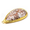 Natural Cherry Blossom Agate Big Pendants KK-G409-03G-4