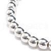 Synthetic Hematite Round Beaded Stretch Bracelet BJEW-JB08582-02-4