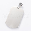 Non-Tarnish 304 Stainless Steel Stamping Blank Tag Pendants X-STAS-R090-33-2