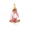 Brass Micro Pave Cubic Zirconia Pendants KK-D356-08C-G-1