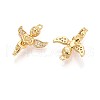 Brass Micro Pave Cubic Zirconia Pendants KK-N263-91G-2