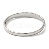 Stainless Steel Leaf Hinged Bangles for Women Men BJEW-G719-18P-3