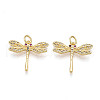 Brass Micro Pave Cubic Zirconia Pendants KK-N257-19G-1