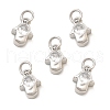 Brass Micro Pave Cubic Zirconia Charms KK-E068-VB233-2