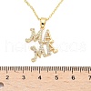 Mother's Day Brass Micro Pave Clear Cubic Zirconia Pendant Necklaces for Women NJEW-Q021-01B-G-5