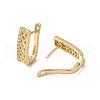 Brass Micro Pave Cubic Zirconia Hoop Earring EJEW-L271-10KCG-05-2