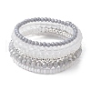 Non-magnetic Synthetic Hematite Bead & Glass Bangle Making BJEW-JB10989-1