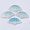 Transparent Spray Painted Glass Pendants GLAA-R212-01-A03-1