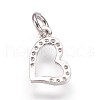Brass Micro Pave Cubic Zirconia Pendants ZIRC-K070-39P-2