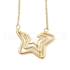 304 Stainless Steel Star Outline Pendant Cable Chain Necklaces NJEW-H044-01G-1
