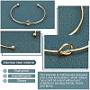 Unicraftale 4Pcs 2 Colors 304 Stainless Steel Love Knot Cuff Bangle Making MAK-UN0001-38-5