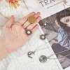 FIBLOOM Alloy Acrylic Acrylic Asymmetrical Earrings & Pendant Necklace with Iron Chains SJEW-FI0001-11-3