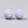 Stripe Pattern Resin AB Rhinestone Round Beads RESI-S313-18x20-16-2