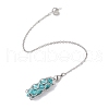 304 Stainless Steel Chain Macrame Pouch Empty Stone Holder Dowsing Pendulums PALLOY-JF02877-02-4