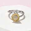 Rotatable Open Finger Rings for Women RJEW-H245-02PG-2