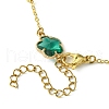 Glass Flower Link Bracelets BJEW-JB10219-02-4