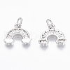 Brass Micro Pave Cubic Zirconia Charms ZIRC-R109-013P-NF-1
