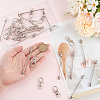 SUNNYCLUE 20Pcs Alloy Beadable Bar Keychain for DIY Crafts Jewelry Making KEYC-SC0001-14-3