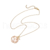 Mother's Day Jewellery Natural Cultured Freshwater Pearl Copper Wire Wrapped Bird Egg Nest Pendant Necklaces NJEW-TA00189-4