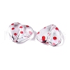 Transparent Printed Acrylic Beads OACR-H124-03A-2