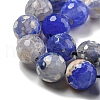 Faceted Natural Fire Crackle Agate Beads Strands G-F447-12mm-J04-5