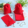 Beebeecraft Rectangle Velvet Drawstring Pouches TP-BBC0001-06D-4