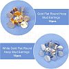SUPERFINDINGS 32Pcs 2 Colors Brass Stud Earring Findings KK-FH0002-19-4