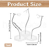 Plastic Minifigures Display Stands with Adjustable Snake Bone Bracket ODIS-WH0070-75B-2