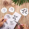 60 Patterns Non-woven Fabrics Water-soluble Embroidery Aid Drawing Sketch DIY-TAC0100-008-15
