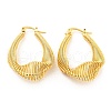 Rack Plating Brass Wire Wrap Twist Teardrop Hoop Earrings EJEW-A028-28G-1