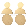 304 Stainless Steel Dangle Stud Earrings EJEW-P315-02B-G-1