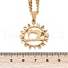 304 Stainless Steel Costura Sewing Machine Holloe Pendant Necklaces NJEW-K283-28G-5