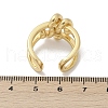 Brass Adjustable Cuff Rings for Women RJEW-C129-03G-5