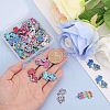 CHGCRAFT 30pcs 6 colors Zinc Alloy Enamel Connector Charms ENAM-CA0001-67-3